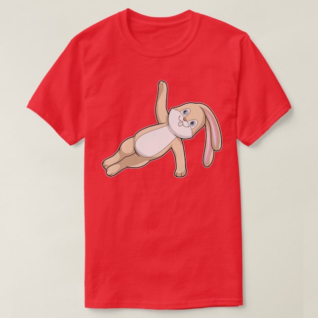 Camiseta Coelho no Alongamento de Yoga (Frente do Design)