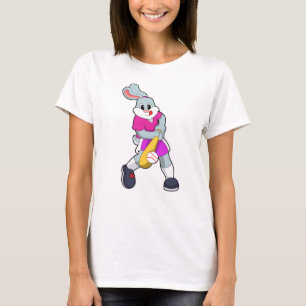 Camiseta Coelho no Baseball com Baco de Baseball
