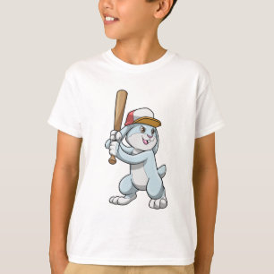 Camiseta Coelho no Baseball com Baco de Baseball