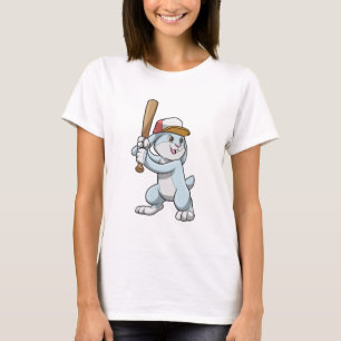 Camiseta Coelho no Baseball com Baco de Baseball
