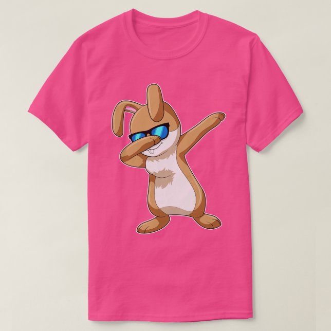 Camiseta Coelho no Hip Hop Dance Dab (Frente do Design)