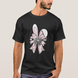 Camiseta Coelho Oculta Coelho Com Arco De Rosa Impressão Co