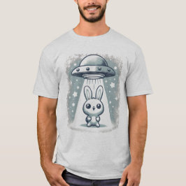 Camiseta Coelho OVNI - Encontro Alien Adorável e Caprichoso