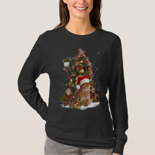 Camiseta Coelho Papai noel Árvore Luzes anãs Lop Dwarf Lop 