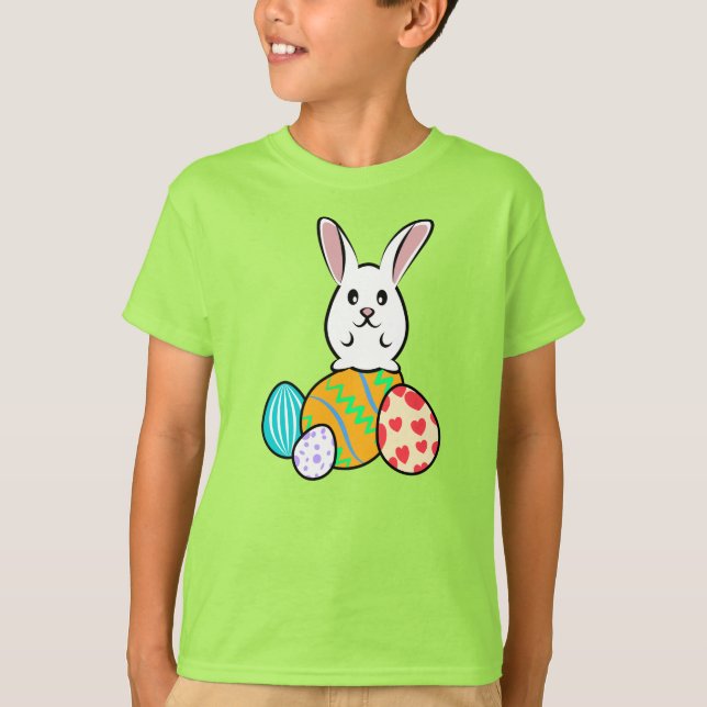Camiseta Coelho páscoa em Ovos de Páscoa (Frente)