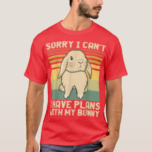Camiseta Coelho Páscoa Engraçado Desculpe não ter planos