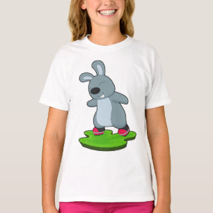 Camiseta Coelho Patins inline Patins em linha