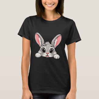 Camiseta Coelho Peekaboo Adorável