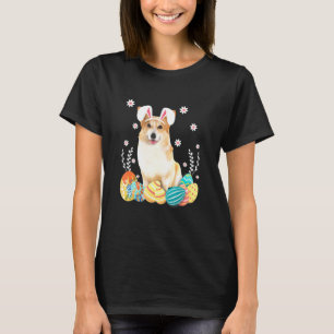 Camiseta Coelho Pembroke Welsh Corgi Feliz Dia de Páscoa Ov
