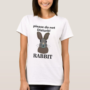 Camiseta Coelho Por Favor Não Incomodar Coelho Engraçado
