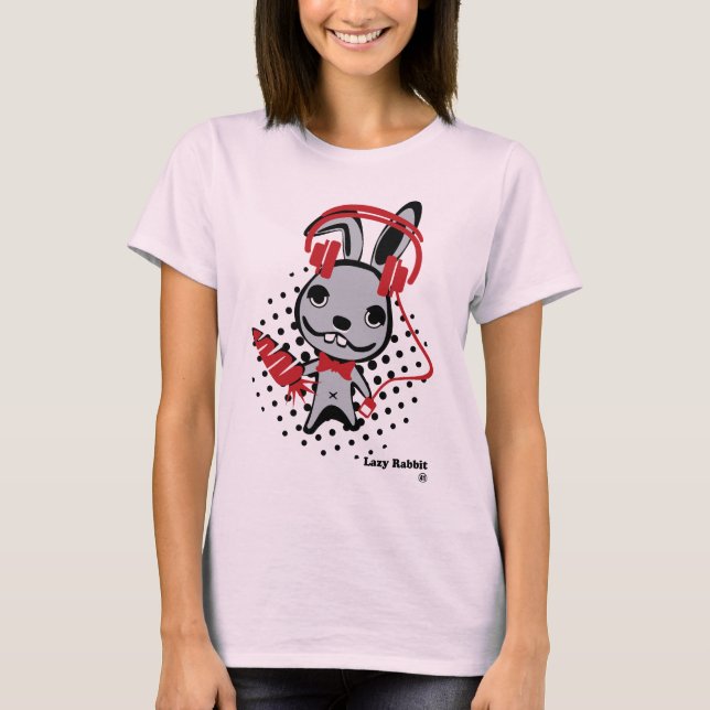 Camiseta Coelho preguiçoso 2 (Frente)
