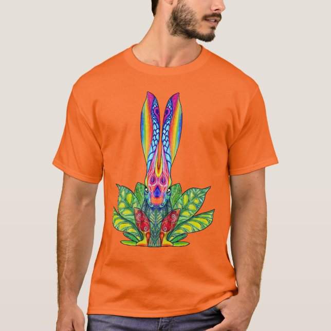 Camiseta Coelho psicadélico (Frente)