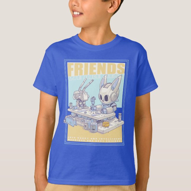 Camiseta Coelho robô amigo 071502 (Frente)