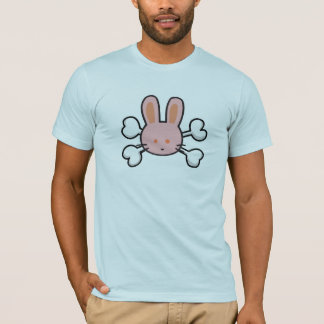 Camiseta coelho rosa Caveira e Crossbones