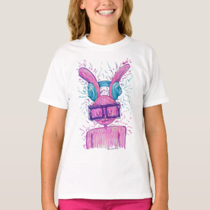 Camiseta Coelho Rosa Perdido na Música