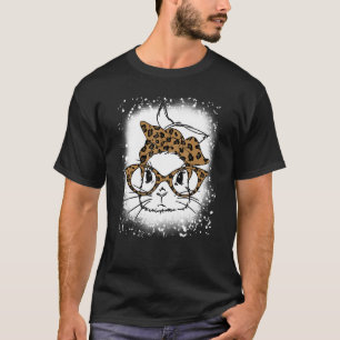 Camiseta Coelho Sangrento Vestindo Óculos-Leopardo Bonito