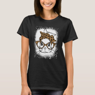 Camiseta Coelho Sangrento Vestindo Óculos-Leopardo Bonito