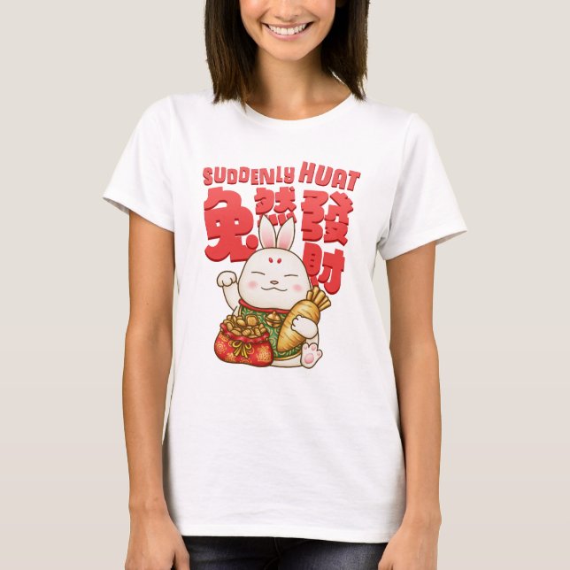 Camiseta Coelho Sortudo de Ano Novo Chinês (Frente)