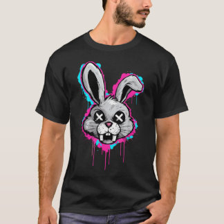 Camiseta Coelho Trippy Vaporwave Edm Rave Festival House