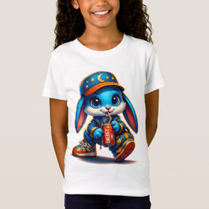 Camiseta Coelho Urbano de Energia – Desenho Animado Fofo pa
