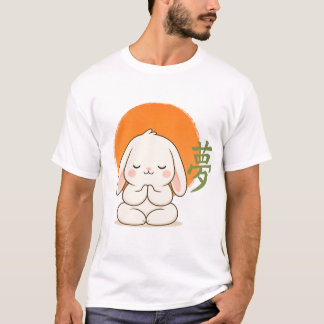 Camiseta Coelho Zen Fofo – Coelho Kawaii Meditando Japonês