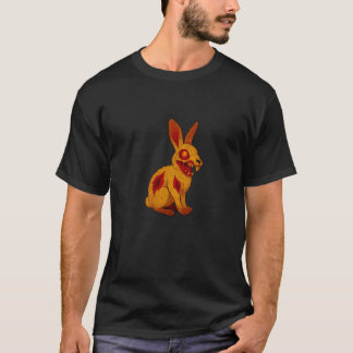 Camiseta Coelho Zombie Lebre Animal - Assustador Morto-Vivo