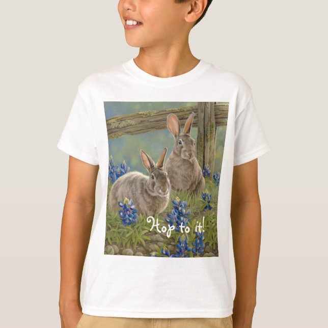 Camiseta Coelhos & Bluebonnets (Frente)