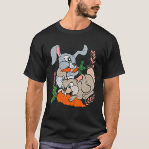 Camiseta Coelhos bonitos Carrot Engraçados Amante de os ani
