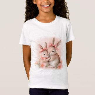 Camiseta Coelhos bonitos se abraçando