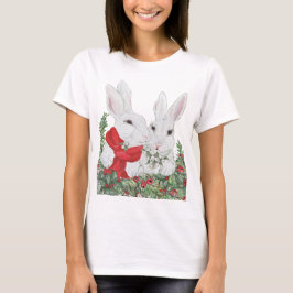 Camiseta Coelhos de Natal Feriado Festas Festivas Festivas