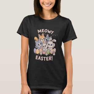 Camiseta Coelhos de Páscoa Meowy Gatos