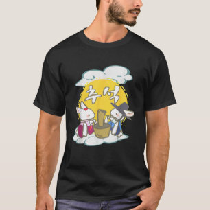 Camiseta Coelhos Kawaii Libras Coreanas Animação Chusok T