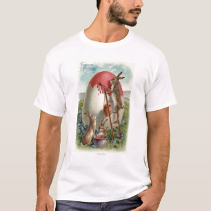 Camiseta Coelhos que pintam um ovo