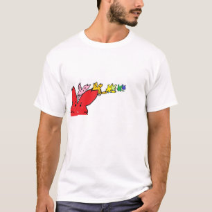 Camiseta Coelhos Running que movimentam-se