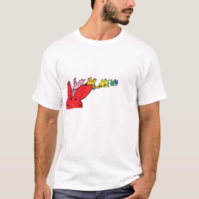 Camiseta Coelhos Running que movimentam-se (Frente)