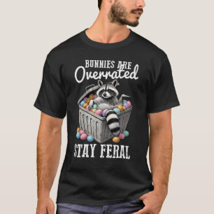 Camiseta Coelhos São Superestimados Fique Feral Guaxinim Pá