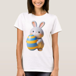 Camiseta Coelhos Whimsical em um Prado Colorido