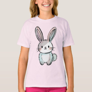 Camiseta Coelhozinho Fofo em Aquarela - Adorável Desenho à