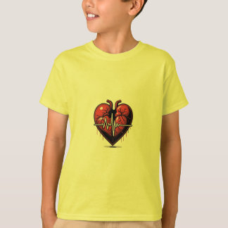 Camiseta Cœur Anatomique avec Battement de Vie