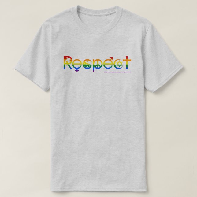Camiseta Coexistir com Respeito à Orgulho gay (Frente do Design)
