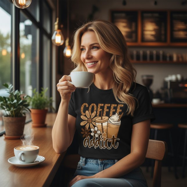Camiseta Coffee addict.  (Criador carregado)