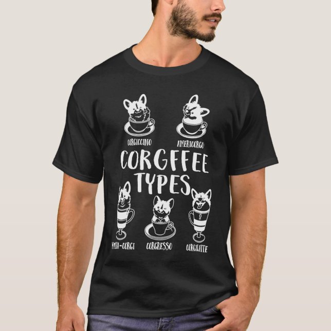 Camiseta Coffee And Corgis  Dog   Dog Person (Frente)