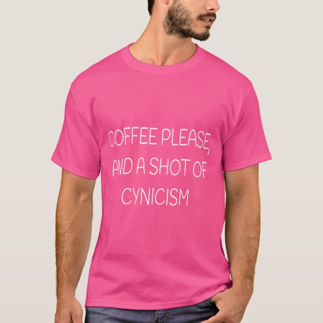 Camiseta Coffee And Cynicism Gilmore Quote funny (Frente)
