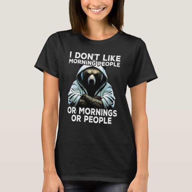 Camiseta Coffee Bear I I dont like morning people (Frente)