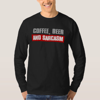 Camiseta COFFEE BEER AND SARCASM Sarcastic Caffeine