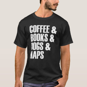 Camiseta Coffee Books Slogan