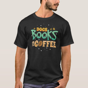 Camiseta Coffee Bookworm Doggie Librarian Doggie Books Read