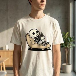 Camiseta Coffee Break – Grim Reaper Dark Humor Coffee