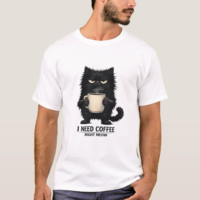 Camiseta Coffee Cat (Frente)