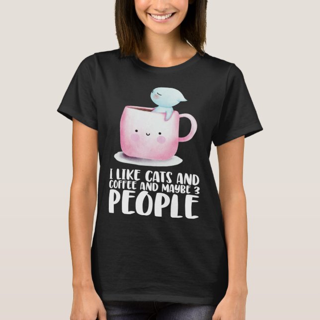 Camiseta Coffee Cats  Coffee Cat  Cat Coffee (Frente)